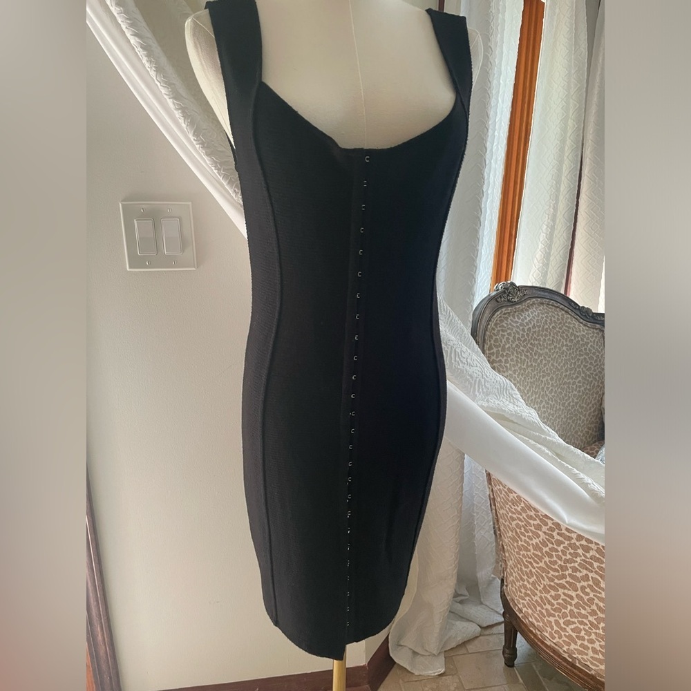 BB Dakota Black Women's Eyelet Knit Dress NWT Sexy Black - Picture 2 of 8